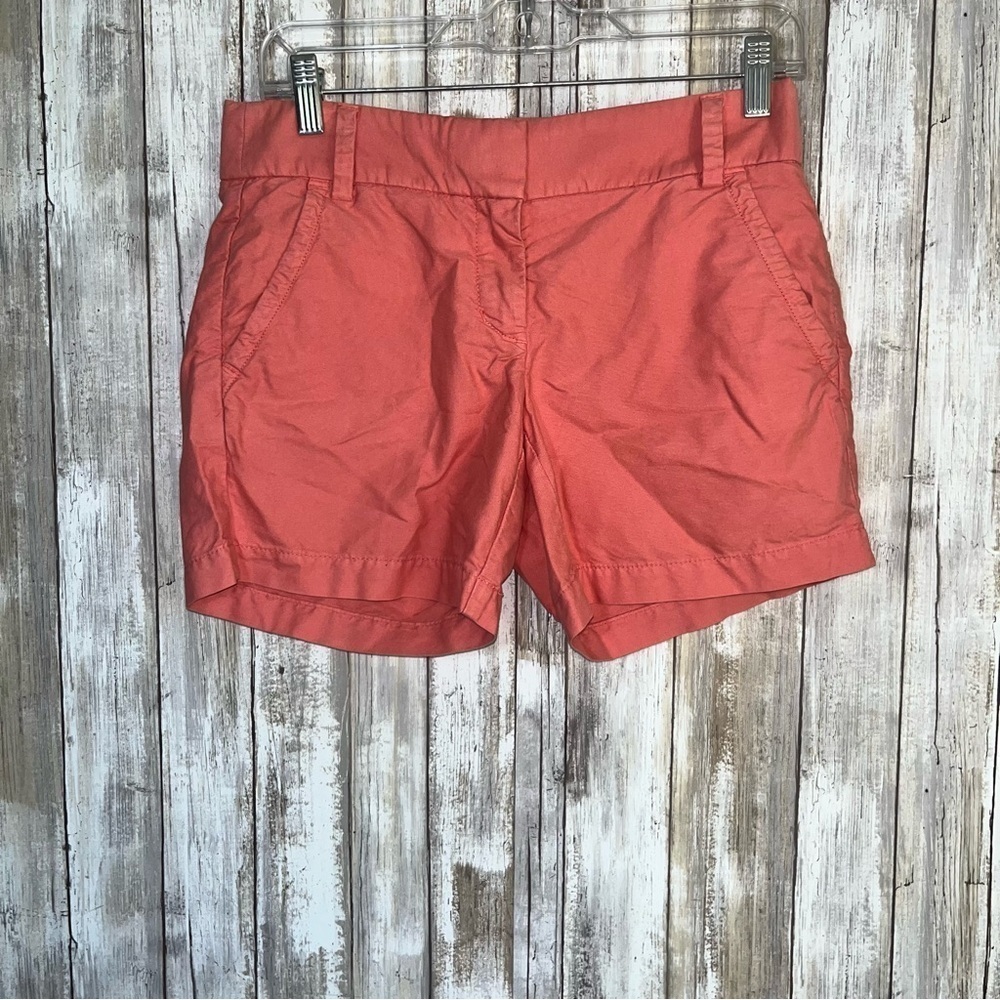 J.Crew Coral Pink Chino Shorts Women’s Size 0 Casual Summer